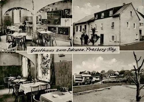 AK / Ansichtskarte 73869349 Presberg_Rheingau_Ruedesheim Gasthaus zum Schwan Ortsansicht 