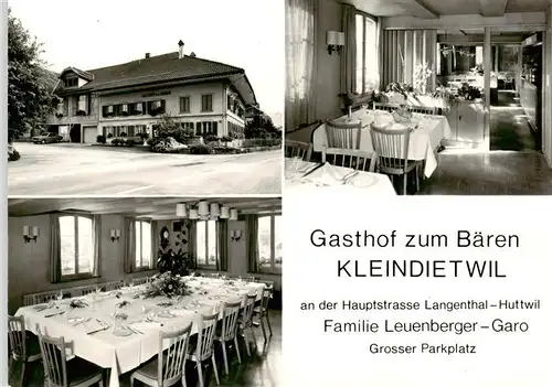 AK / Ansichtskarte  Kleindietwil Gasthof zum Baeren Restaurant Kleindietwil