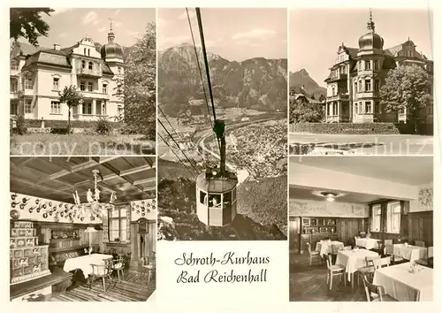 AK / Ansichtskarte  Bad_Reichenhall Schroth Kurhaus Gastraeume Seilbahn Bad_Reichenhall