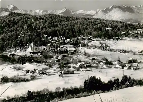 AK / Ansichtskarte  Flims_Waldhaus mit den Buendner Oberlaenderbergen Flims Waldhaus