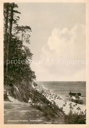 AK / Ansichtskarte  Koserow_Ostseebad_Usedom Strandpartie Koserow_Ostseebad_Usedom