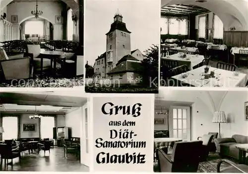 AK / Ansichtskarte  Glaubitz Diaet Sanatorium Glaubitz Gastraeume 