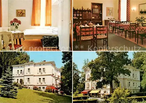 AK / Ansichtskarte  Bad_Gleichenberg_Steiermark_AT Fruehstueckspension Villa Clar im Kurpark Gaststube Zimmer 