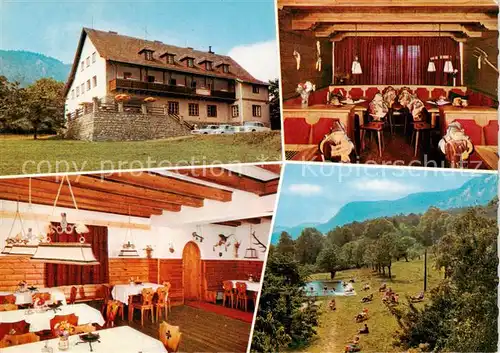 AK / Ansichtskarte  Stollhof_Hohe_Wand_Niederoesterreich_AT Hotel Pension Loderhof Gastraeume Freibad 