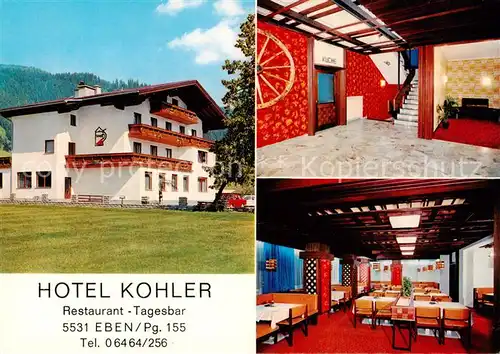 AK / Ansichtskarte  Eben_Pongau_Salzburg_AT Hotel Kohler Restaurant Tagesbar 