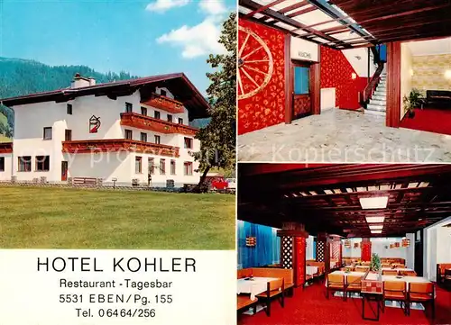 AK / Ansichtskarte 73869463 Eben_Pongau_Salzburg_AT Hotel Kohler Restaurant Tagesbar 