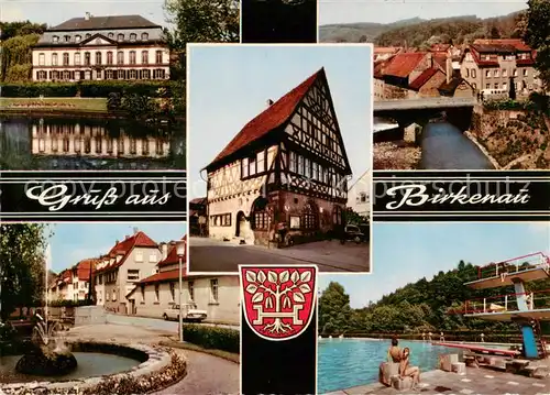 AK / Ansichtskarte  Birkenau_Odenwald Schloss Ortsansichten Fachwerkhaus Schwimmbad Birkenau Odenwald