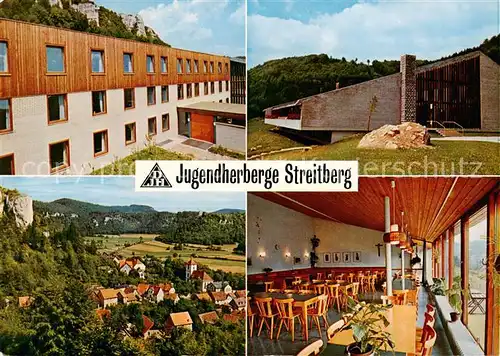 AK / Ansichtskarte  Streitberg_Oberfranken Jugendherberge Streitberg Speisesaal Panorama Streitberg Oberfranken