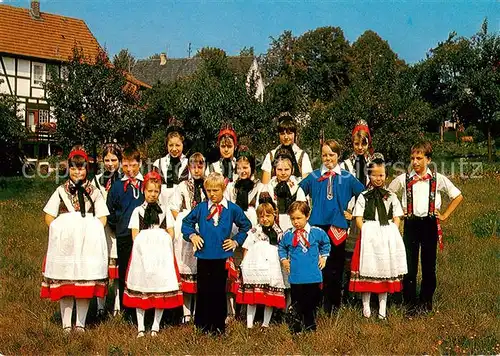AK / Ansichtskarte 73869557 Coelbe Tanz und Trachtengruppe Froehlicher Kreis Kindertanzgruppe Coelbe