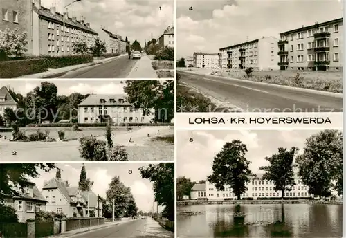 AK / Ansichtskarte  Lohsa Am Ziegelteich Poliklinik Bahnhofstrasse Karl Marx Strasse Polytechnische Oberschule Lohsa