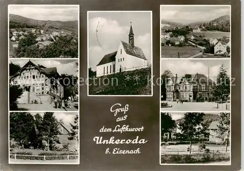 AK / Ansichtskarte  Unkeroda_Eisenach_Thueringen Panorama Ortsansichten Kirche Unkeroda_Eisenach