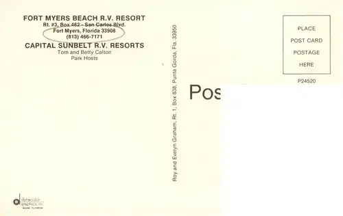 AK / Ansichtskarte  Fort_Myers_Florida_USA Fort Myers Beach R. V. Resort aerial view 