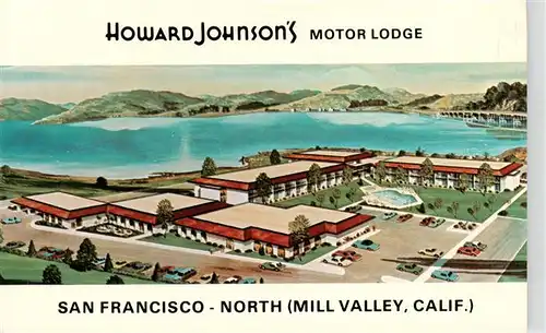 AK / Ansichtskarte 73869607 San_Francisco_California_USA Howard Johnsons Motor Lodge North Mill Valley Illustration  