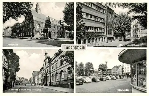 AK / Ansichtskarte  Luedenscheid Amtshaus Krankenhaus Altenaer Strasse Postamt Stadtmitte Luedenscheid