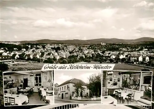 AK / Ansichtskarte  Muenster_Kelkheim Stadtpanorama Gastwirtschaft zum Hohenstaufen Muenster_Kelkheim