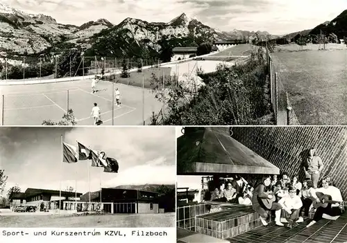 AK / Ansichtskarte  Filzbach_GL Sport- und Kurszentrum KZVL Kaminzimmer Tennisplaetze Alpenblick 