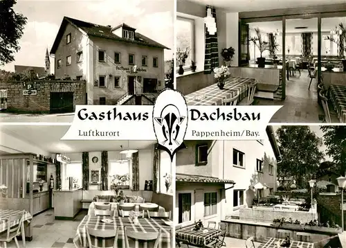 AK / Ansichtskarte 73869691 Pappenheim_Mittelfranken Gasthaus Dachsbau Gaststaette Pension Terrasse Pappenheim Mittelfranken