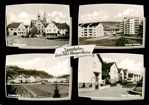 AK / Ansichtskarte  Igersheim Moehlerplatz Neues Viertel Hochhaeuser Ortspartien Alter Grabenweg Igersheim