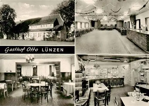 AK / Ansichtskarte  Luenzen_Lueneburger_Heide Gasthof Otto Gastraum Festsaal Luenzen_Lueneburger_Heide