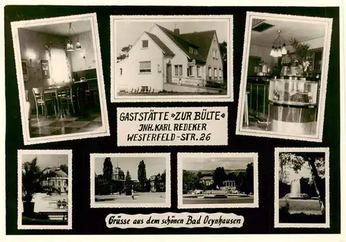 AK / Ansichtskarte  Bad_Oeynhausen Gaststaette zur Buelte Teilansichten Kurpark Bad_Oeynhausen