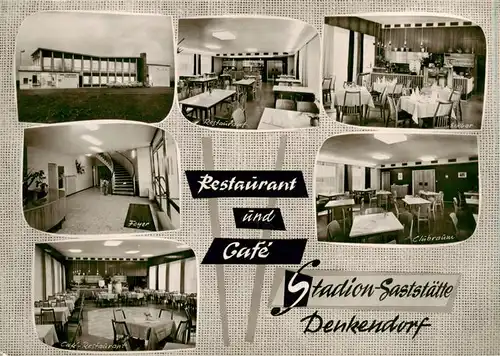 AK / Ansichtskarte  Denkendorf_Wuerttemberg Restaurant Café Stadion Gaststaette Foyer Café Bar Clubraum Denkendorf Wuerttemberg