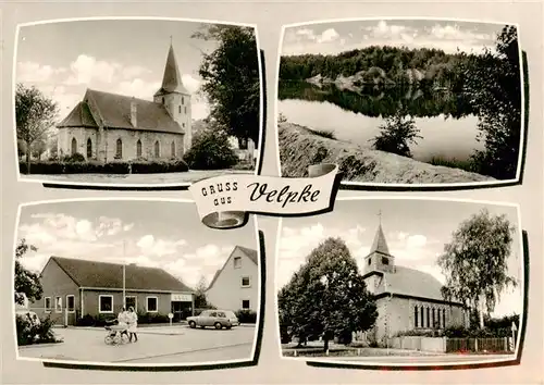 AK / Ansichtskarte 73869773 Velpke Teilansichten Kirche Partie am Wasser Velpke