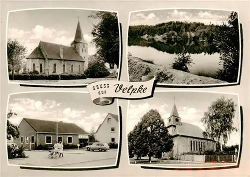 AK / Ansichtskarte  Velpke Teilansichten Kirche Partie am Wasser Velpke