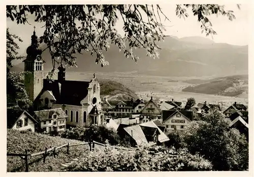 AK / Ansichtskarte  Rieden_SG Ortsansicht mit Kirche Talblick Rieden_SG