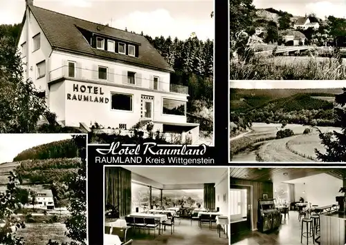 AK / Ansichtskarte 73869802 Raumland_Bad_Berleburg Hotel Raumland Restaurant Landschaftspanorama 