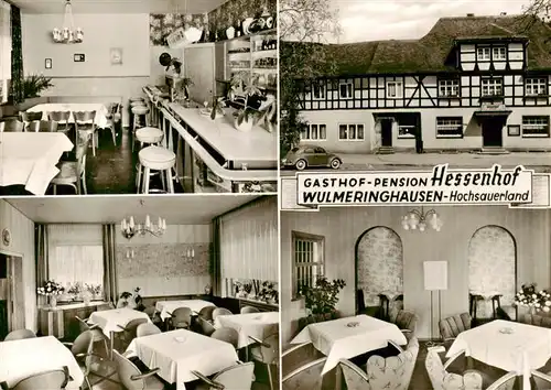 AK / Ansichtskarte  Wulmeringhausen_Olsberg Gasthof Pension Hessenhof Gaststube 