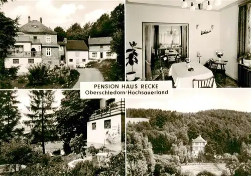 AK / Ansichtskarte  Oberschledorn_Medebach Pension Haus Recke Landschaftspanorama