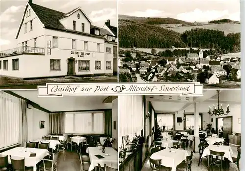 AK / Ansichtskarte  Allendorf_Sauerland_Sundern Gasthof zur Post Gaststube Panorama 