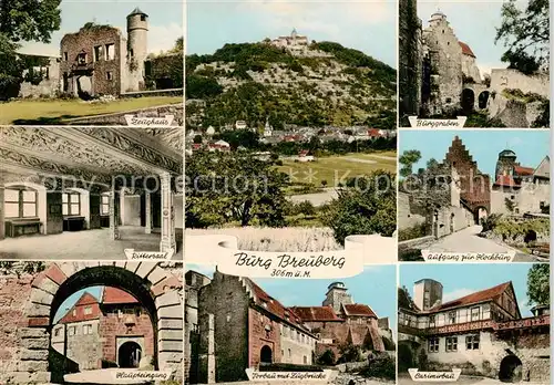 AK / Ansichtskarte  Neustadt_Odenwald Zeughaus Burggraben Rittersaal Burg Breuberg Aufgang Haupteingang Torbau und Zugbruecke  Neustadt_Odenwald