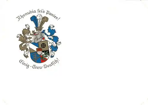 AK / Ansichtskarte 73869841 Koeln__Rhein Wappen der Rhenubia Koeln 