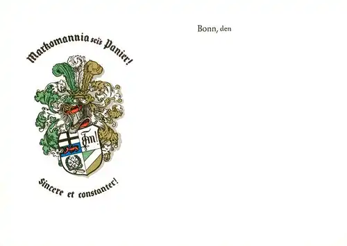 AK / Ansichtskarte  Bonn_Rhein Markomannia Wappen Bonn_Rhein