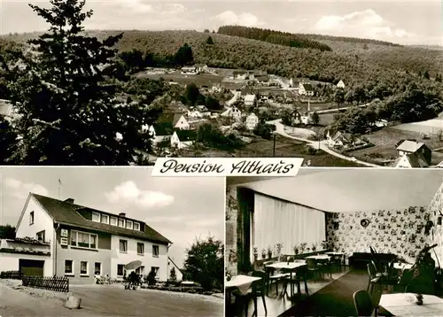 AK / Ansichtskarte  Oberheuslingen_Freudenberg Panorama Pension Althaus Gaststube 