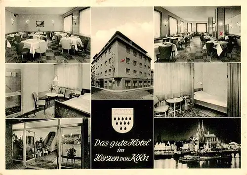 AK / Ansichtskarte 73869858 Koeln__Rhein Hotel Restaurant Engelbertz Gastraeume  