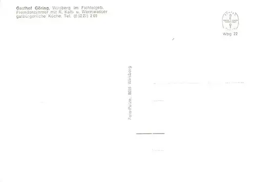 AK / Ansichtskarte  Wirsberg Panorama Gasthof Goering Gaststube Wirsberg