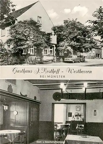 AK / Ansichtskarte  Westbevern_Telgte Gasthaus J Nosthoff Gast und Gesellschaftszimmer 