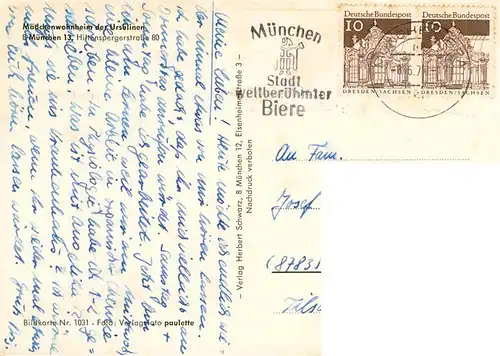 AK / Ansichtskarte  Muenchen Maedchenwohnheim der Ursulinen Muenchen