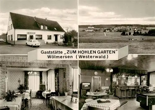 AK / Ansichtskarte  Woelmersen Gaststaette Zum hohlen Garten Gastraeume Panorama Woelmersen