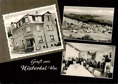 AK / Ansichtskarte  Nistertal_Westerwald Gasthof Zur Quelle Gaststube Panorama Nistertal_Westerwald