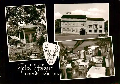 AK / Ansichtskarte  Lorsch_Hessen Hotel Jaeger Restaurant Garten Pavillon Lorsch Hessen