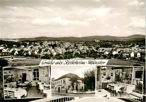 AK / Ansichtskarte  Muenster_Kelkheim Panorama Café Speisewirtschaft zum Hohenstaufen Muenster_Kelkheim