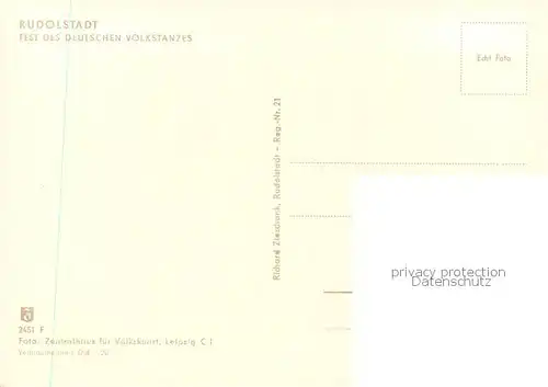 AK / Ansichtskarte  Rudolstadt Fest des Deutschen Volkstanzes Rudolstadt