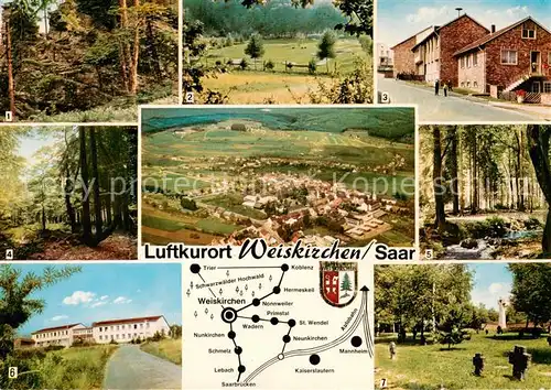 AK / Ansichtskarte 73870061 Weiskirchen_Saar Hoher Felsen Minigolfplatz Holzbachtal Ehrenfriedhof Jugendherberge Harfenfichte Schullandheim Weiskirchen Saar