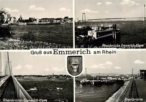 AK / Ansichtskarte  Emmerich_Rhein Panorama Rheinbruecke Details Emmerich Rhein