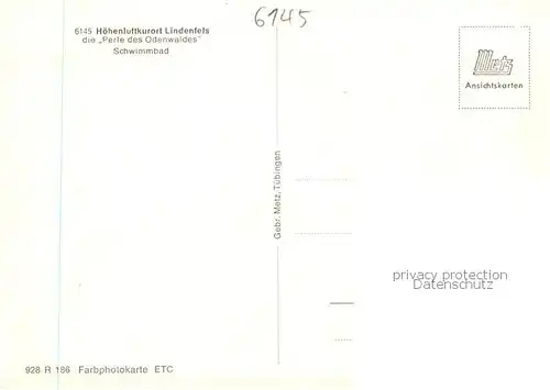 AK / Ansichtskarte  Lindenfels_Odenwald Schwimmbad Lindenfels Odenwald