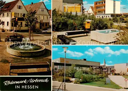 AK / Ansichtskarte 73870076 Urberach_Roedermark Brunnen Park Urberach Halle 