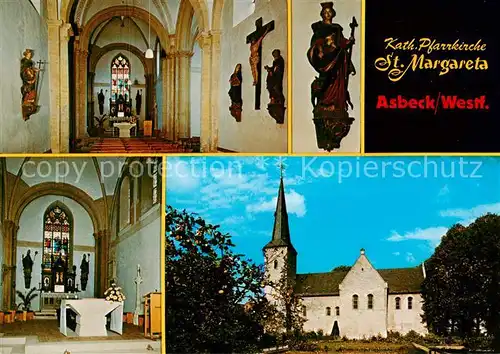 AK / Ansichtskarte  Asbeck_Ahaus Kath Pfarrkirche St Margareta Inneres Asbeck Ahaus